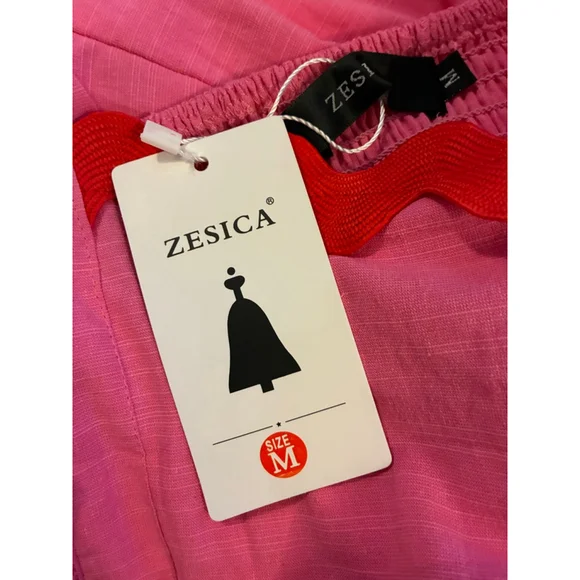 NWT Zesica Pink Sundress Size Medium - Picture 8 of 10